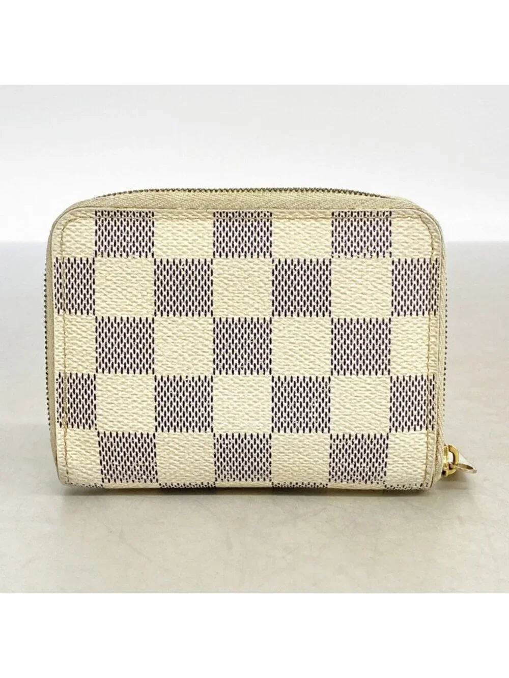 Louis Vuitton Coin Case Damier Azur Zippy Purse White